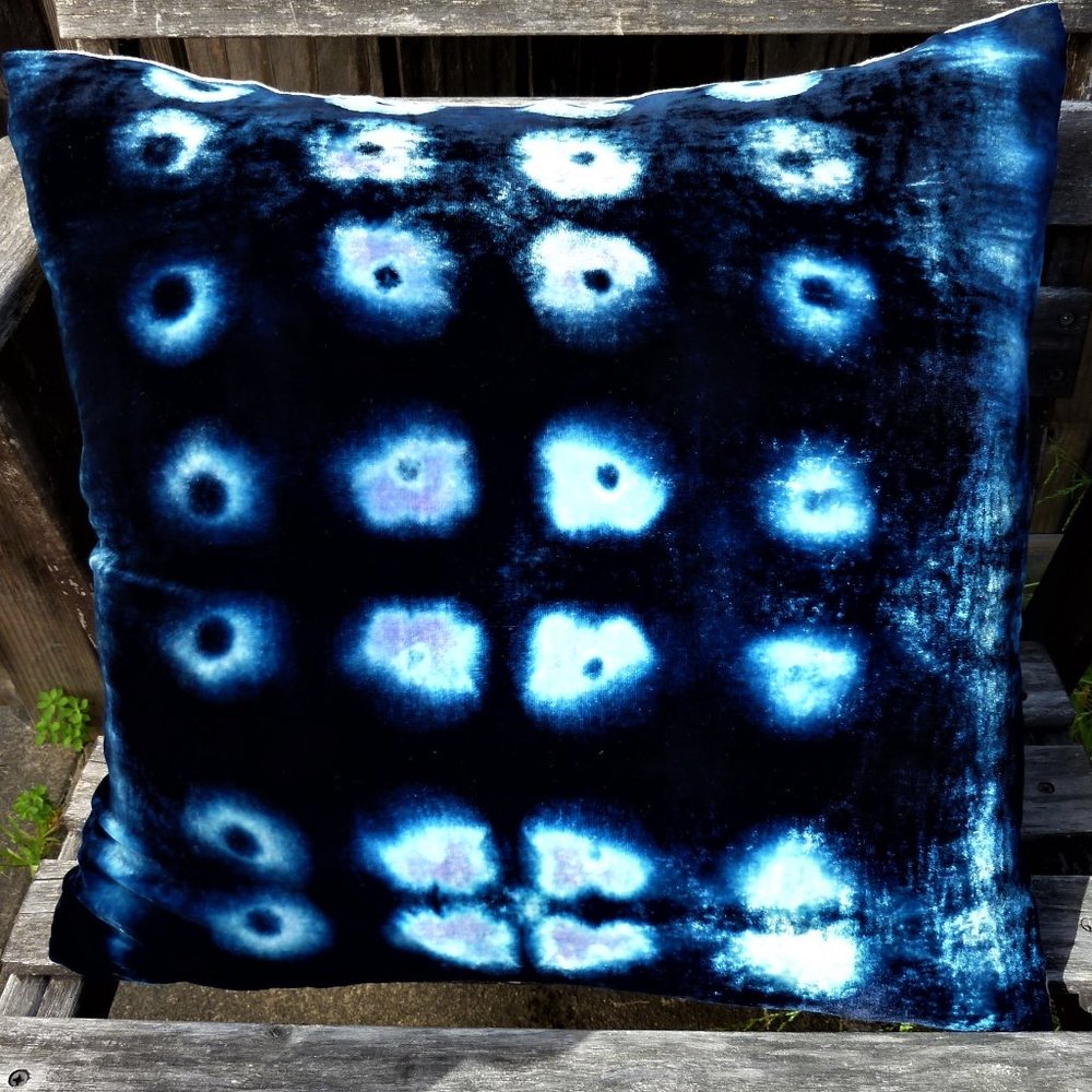 Handmade, Boho Silk Velvet Pillow.19"X19"